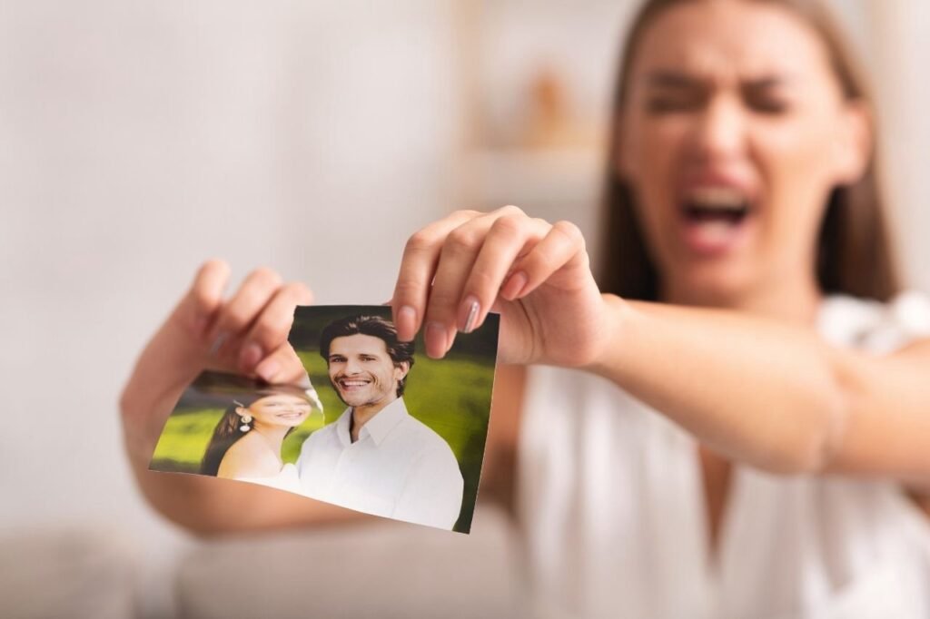 Girl destroying past memories 